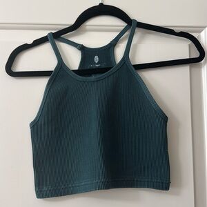 Free People Movement Happiness Runs Crop Green Tank, XS/S